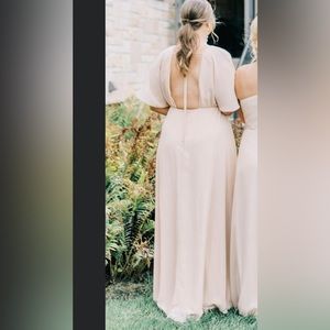 Taupe bridesmaids dress